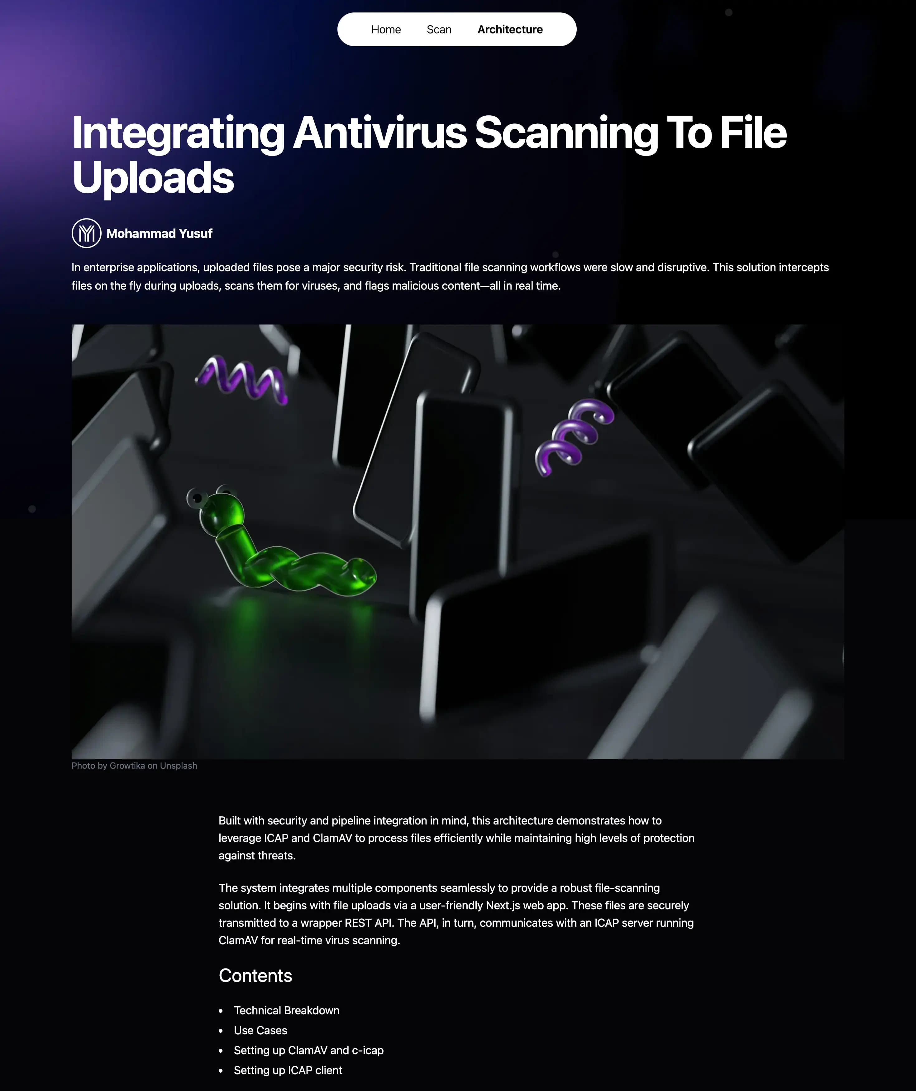 On-the-Fly Antivirus Scanning for File Uploads desktop view